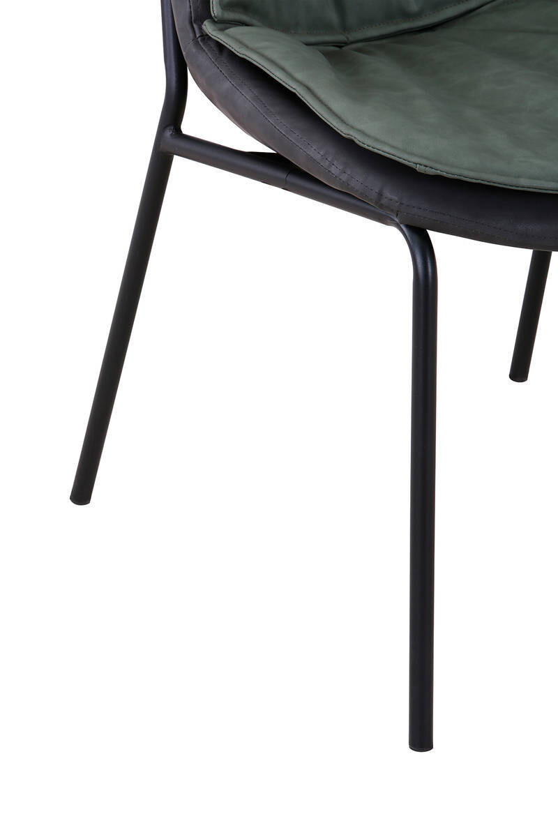 Stuhl Brady 200 grün dunkelgrau Kunstleder Kunstleder B/H/T: ca. 54x84x64 cm