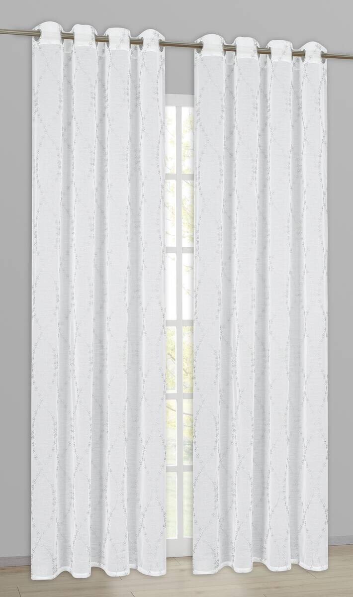home Topline Ösenvorhang Nora silber B/L: ca. 135x245 cm