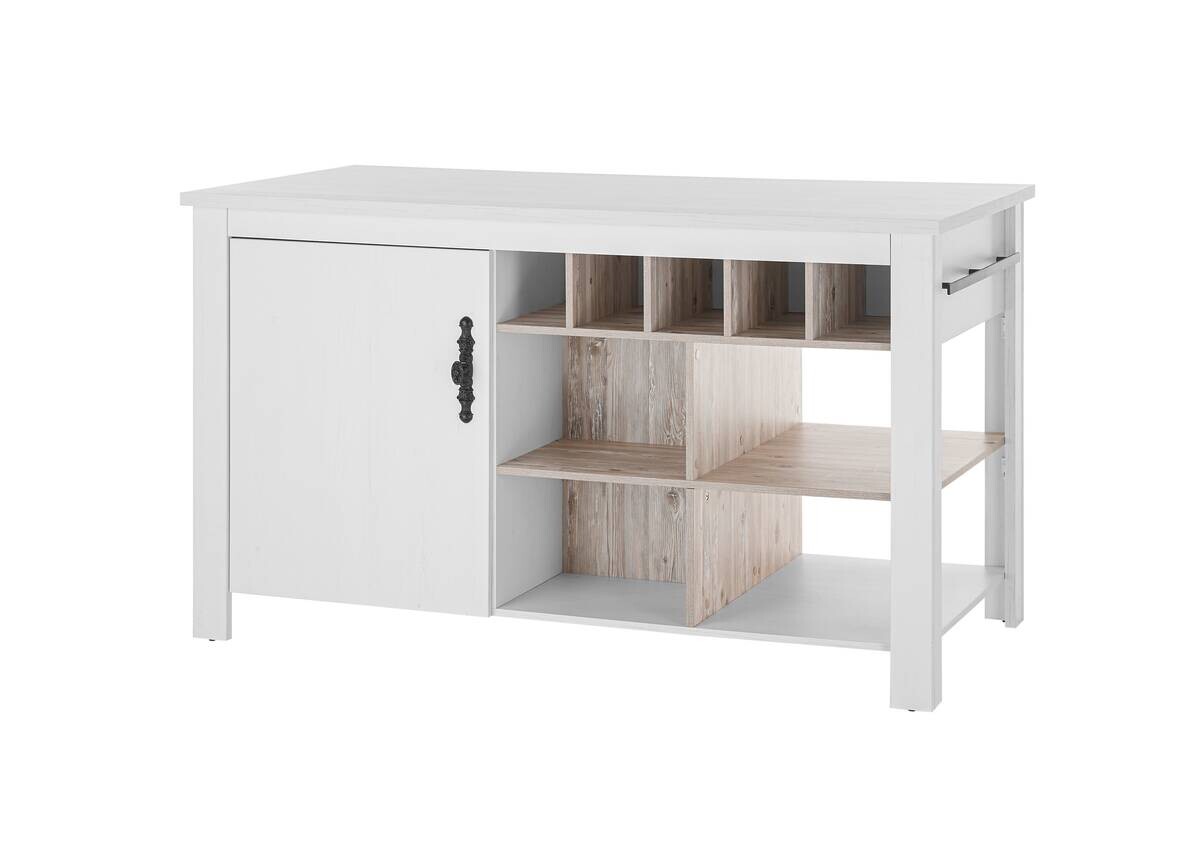 Kücheninsel Florenz weiß Pinie B/H/T: ca. 161x92x77 cm