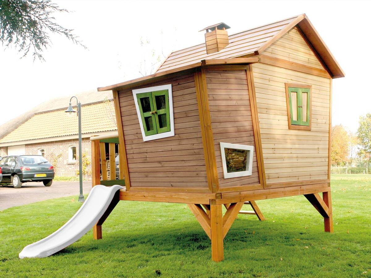 AXI Spielhaus Emma braun B/H/L: ca. 349x227x193 cm