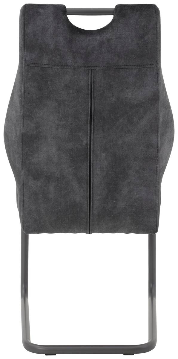 Schwingstuhl Linda 2er Set anthrazit Vintage Microfaser B/H/T: ca. 47x99x61 cm