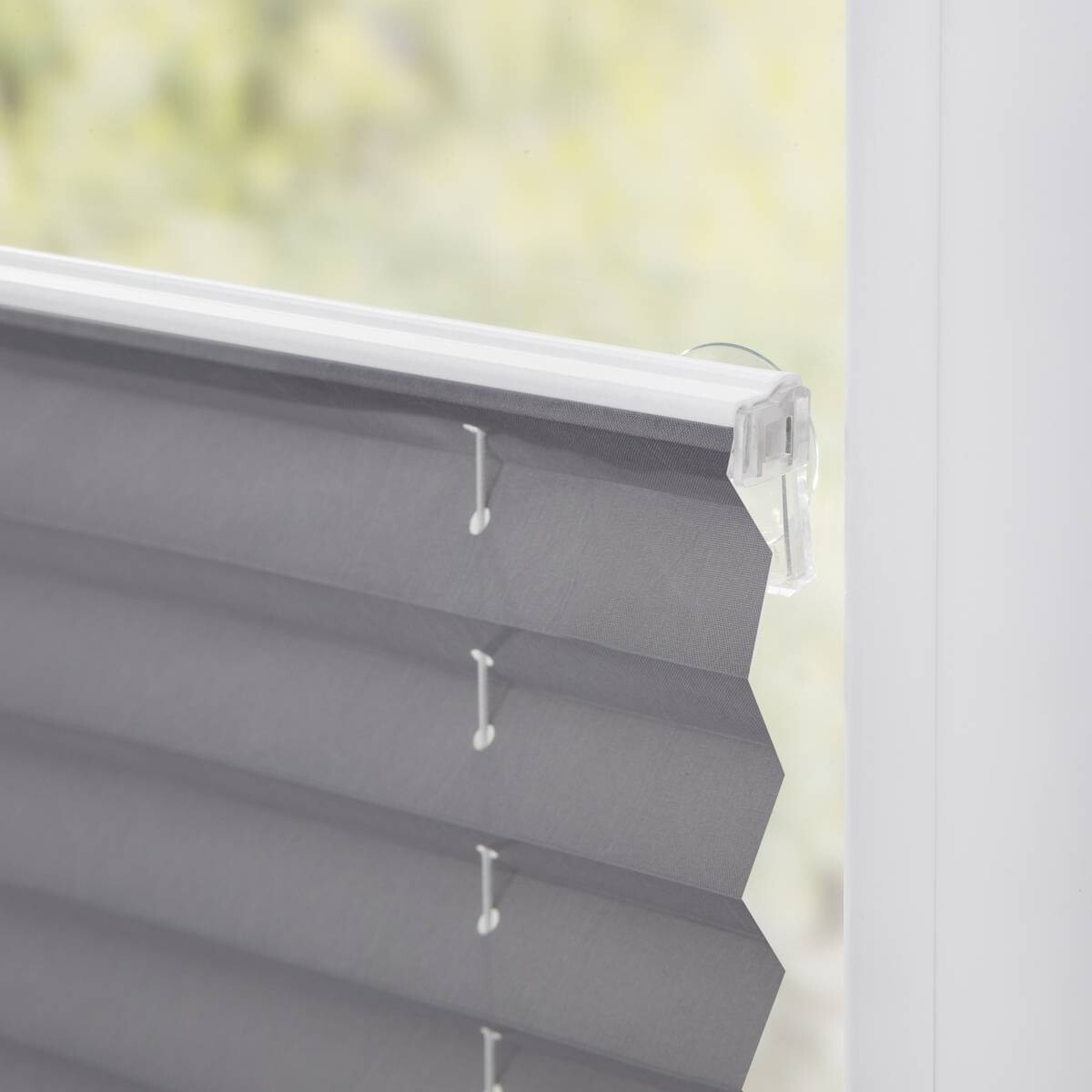 LICHTBLICK Spannplissee grau B/L: ca. 50x130 cm