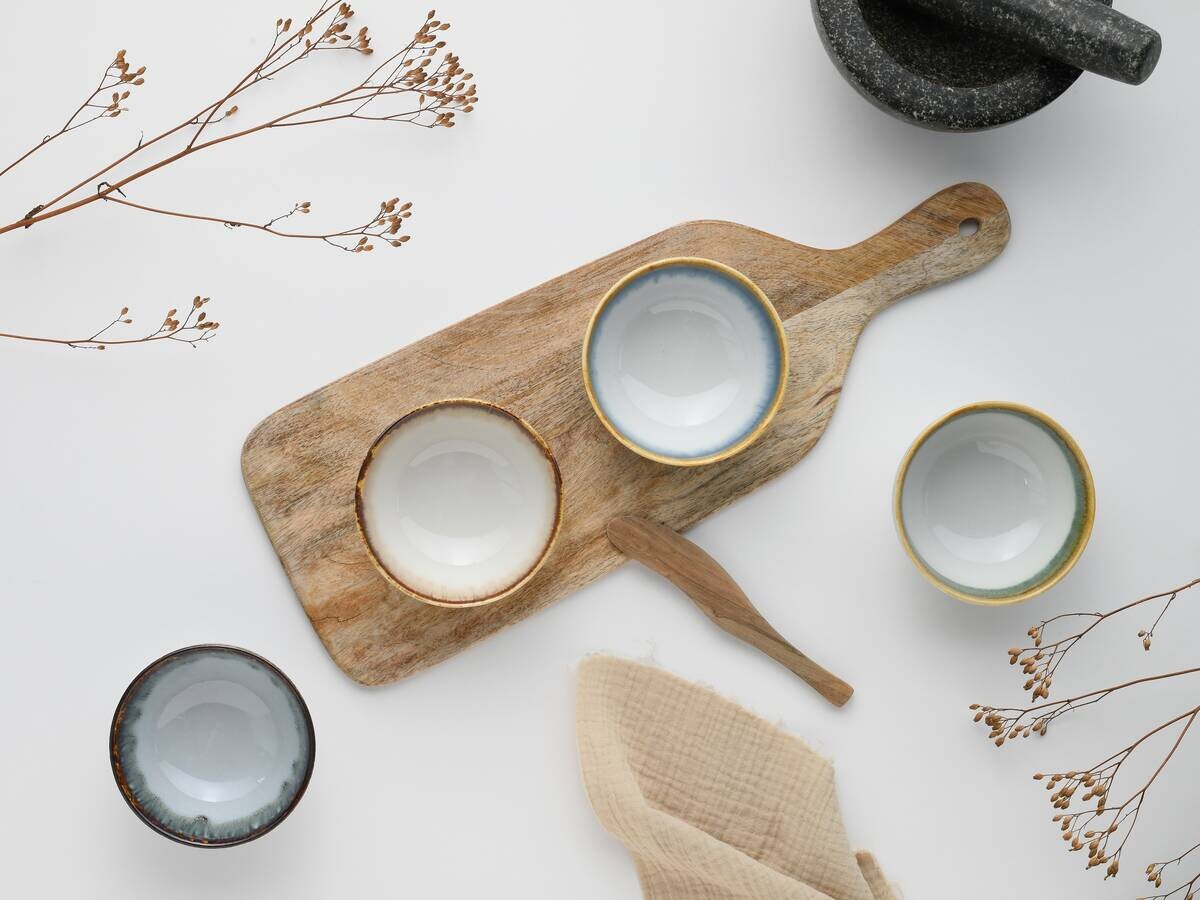 CreaTable Dipp-Schalenset Cascade bunt Steinzeug