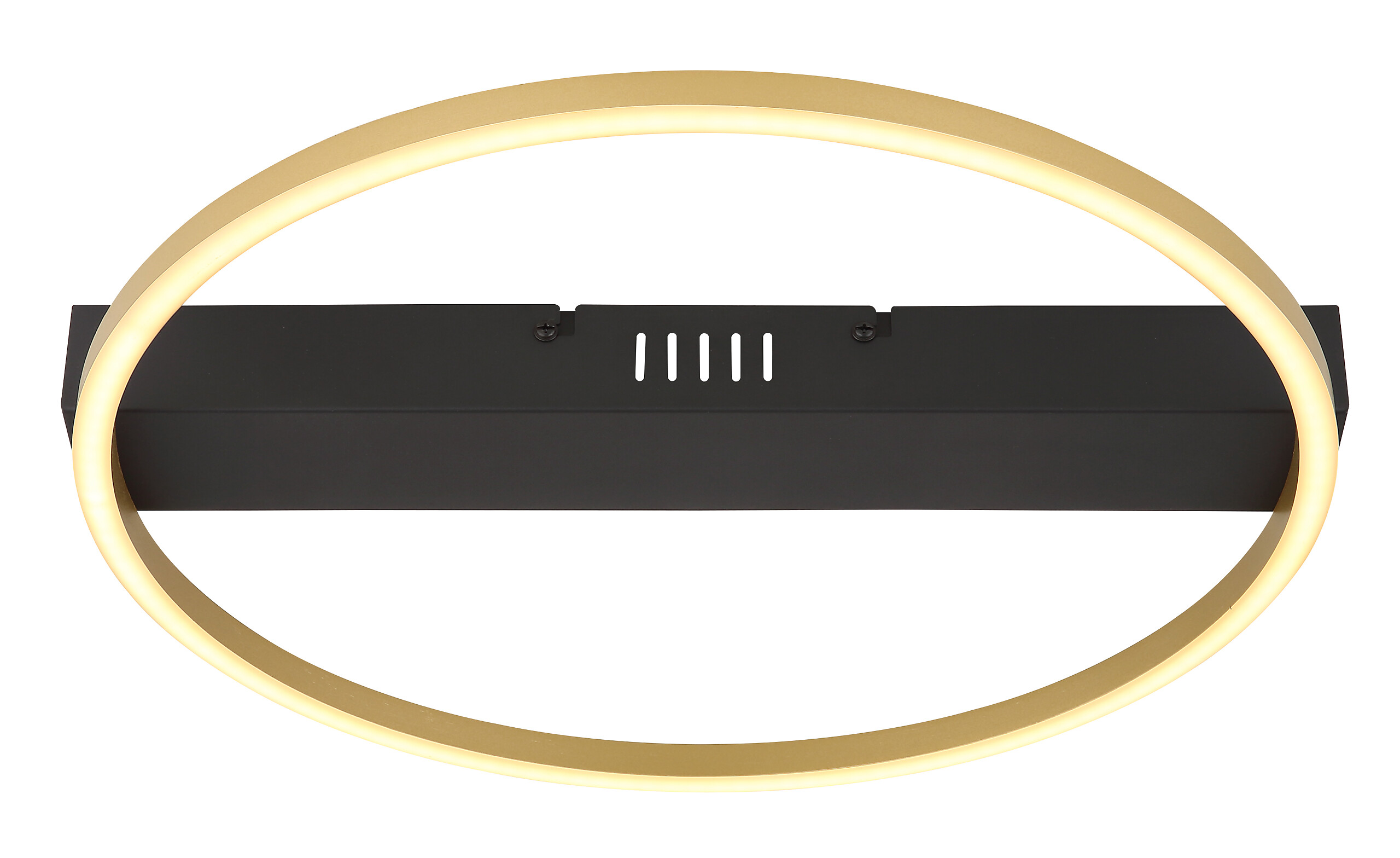 GLOBO Deckenleuchte gold Opal schwarz Metall Acryl B/H/L: ca. 39,4x5,3x40 cm 1 Brennstellen