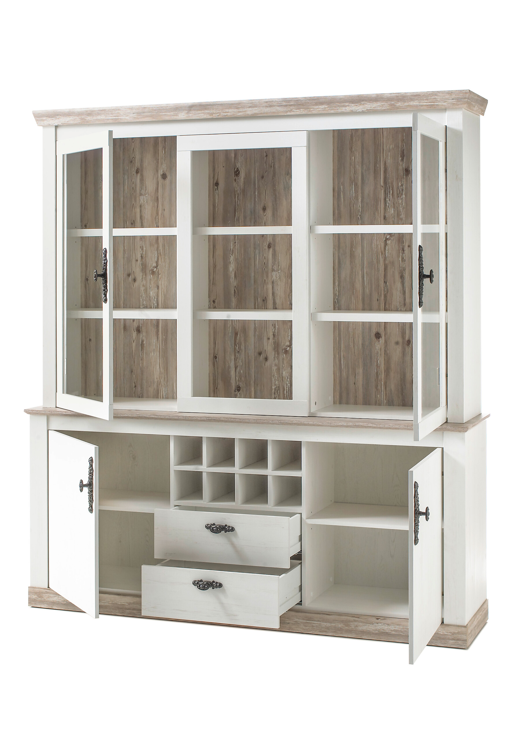 Buffet Florenz weiß Pinie B/H/T: ca. 184x205x44 cm