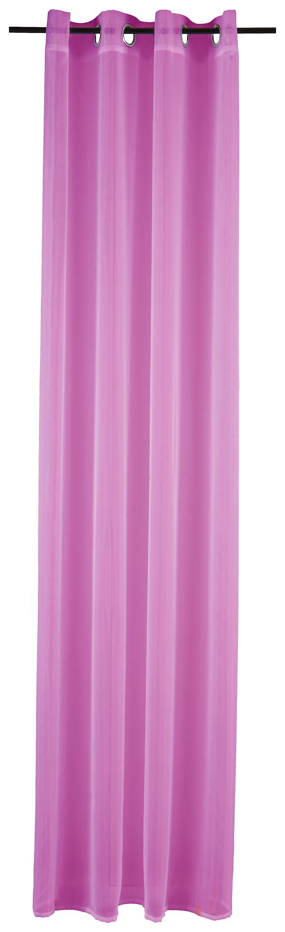 POCOline Ösenvorhang Micha pink B/L: ca. 135x235 cm