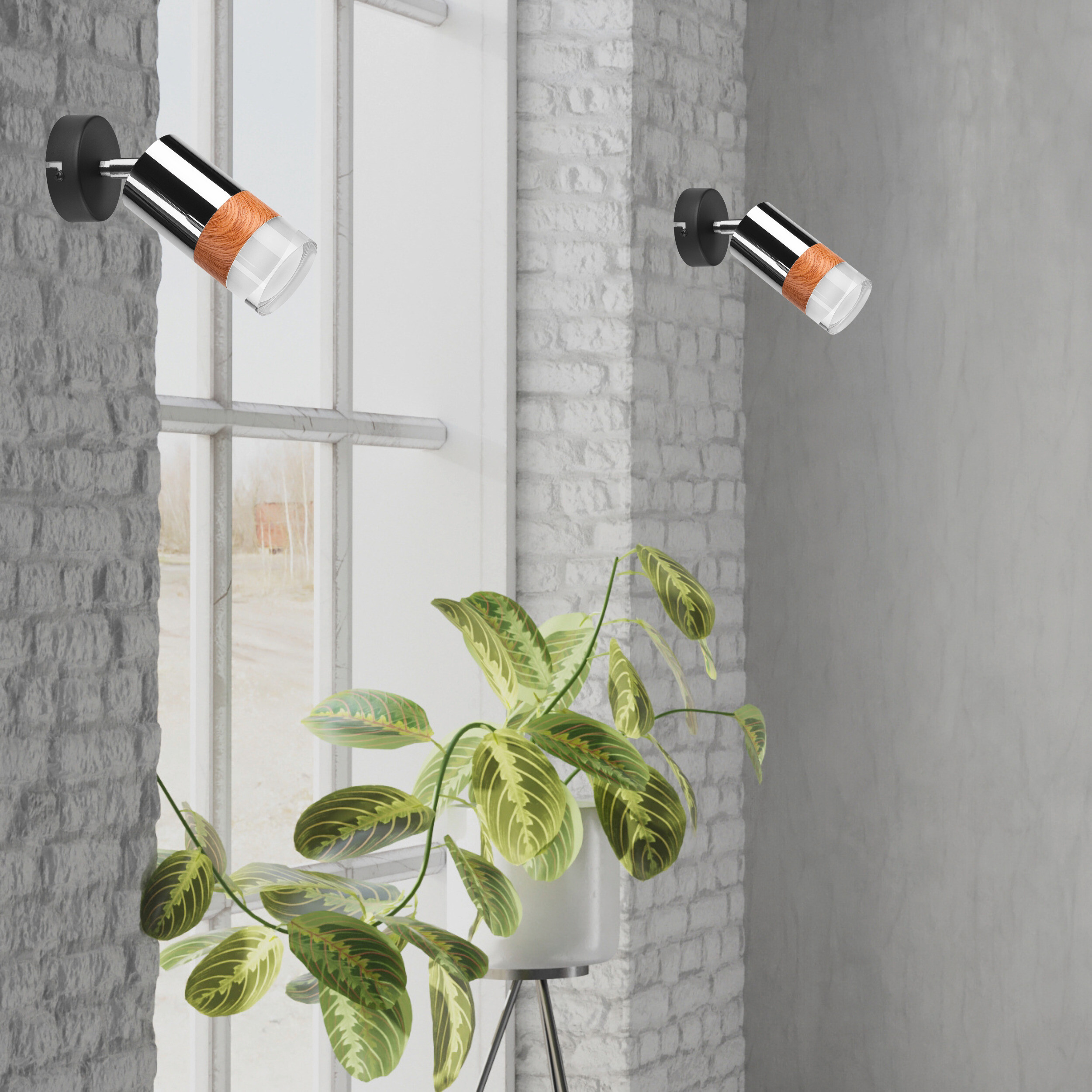 Lamkur Deckenleuchte Chrom Stahl Glas B/H/L: ca. 8x19x8 cm 1 Brennstellen