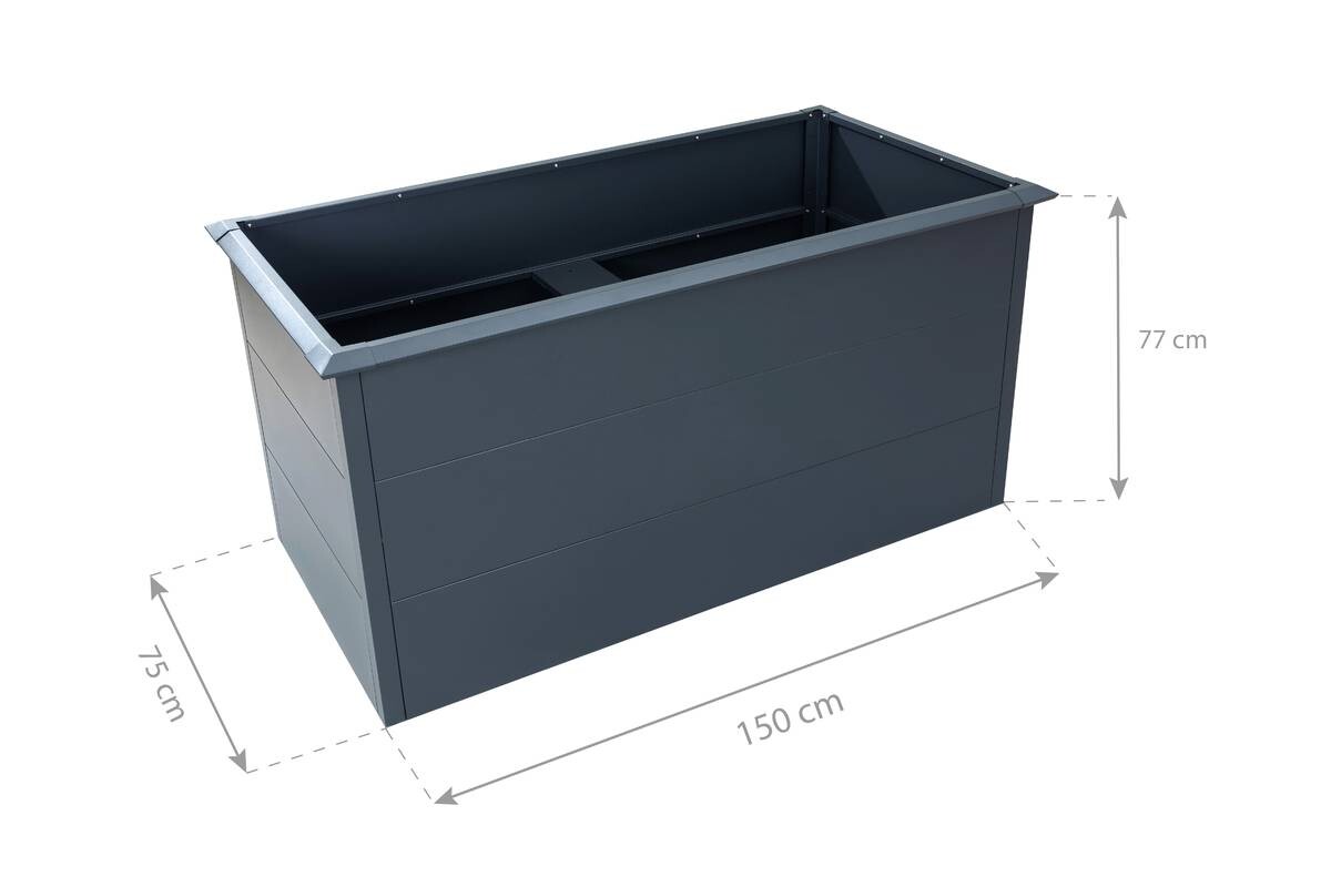 Westmann Hochbeet Primus L anthrazit Metall B/H/T: ca. 150x77x75 cm