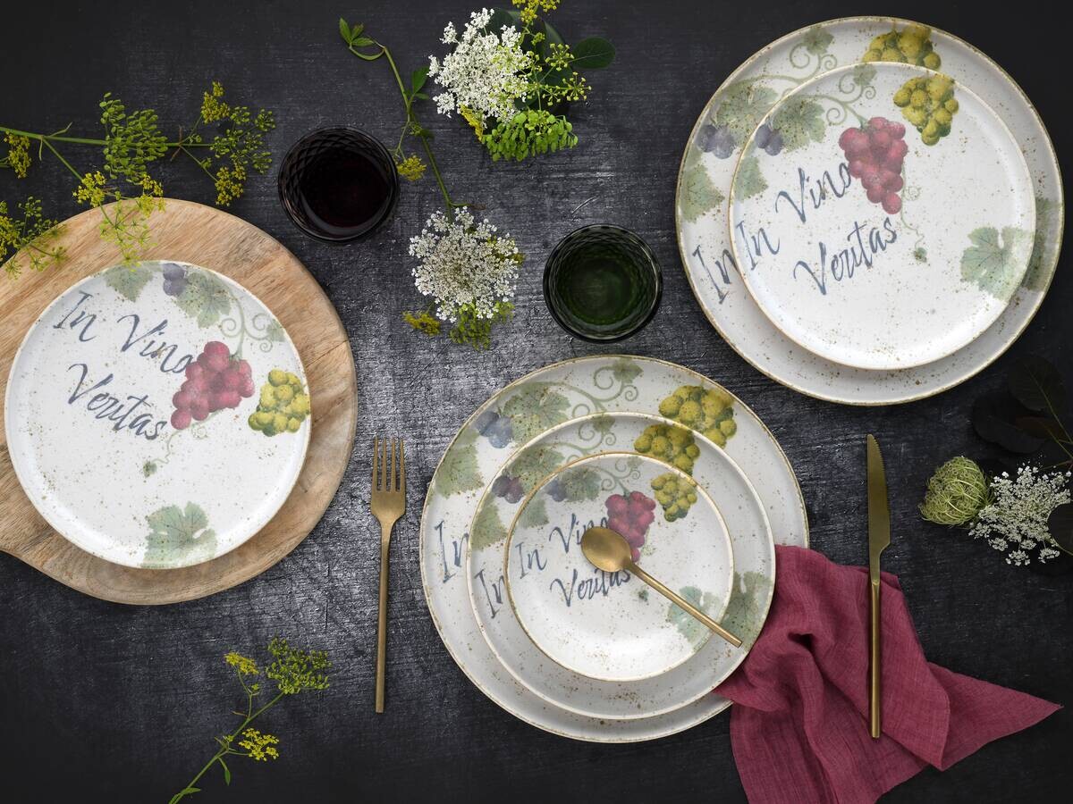 CreaTable Tafelservice Uno bunt Steinzeug 12 tlg.