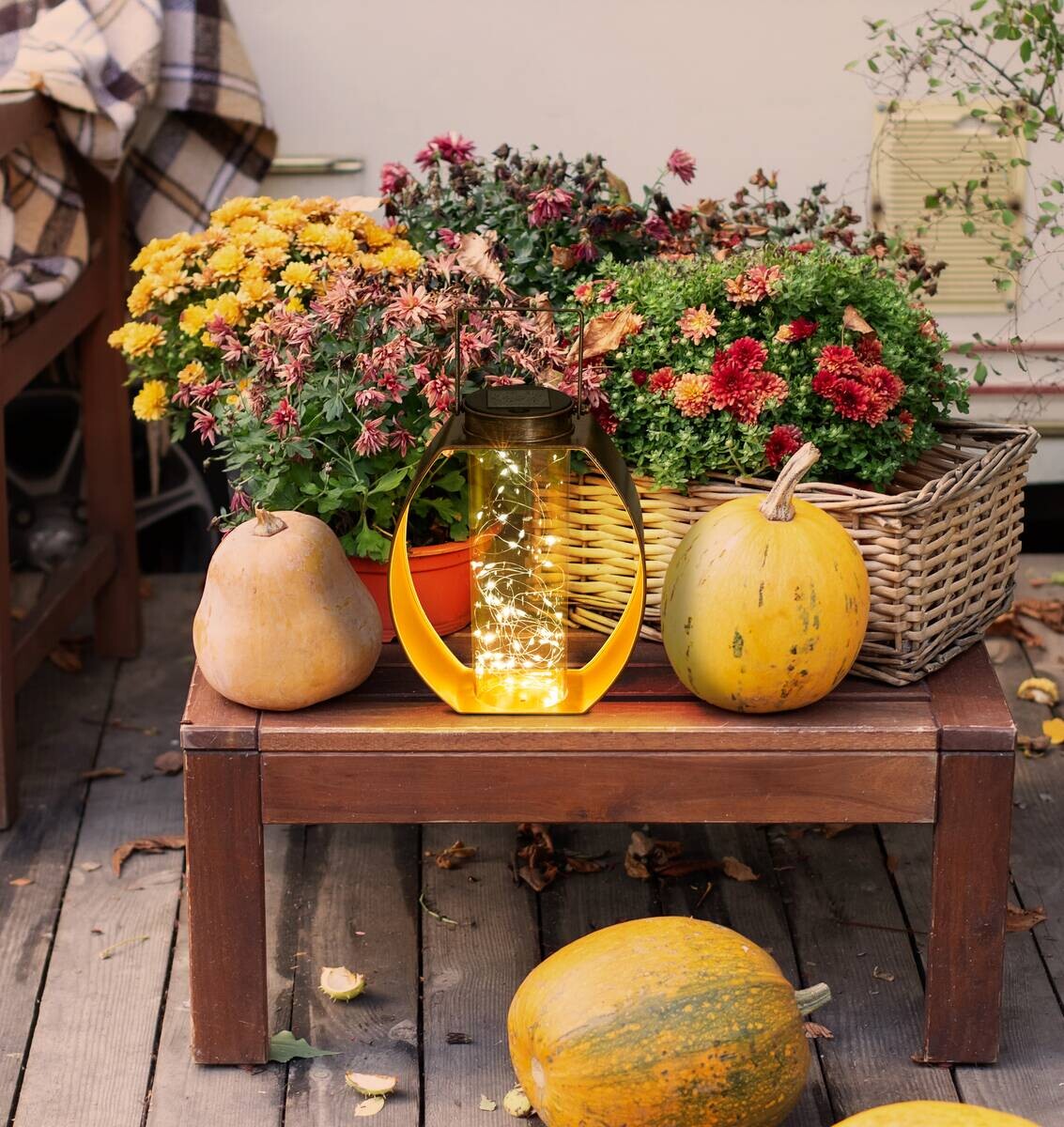 LED-Solarleuchte 5294101 gold Metall Acryl B/H/T: ca. 19,5x26x12,5 cm