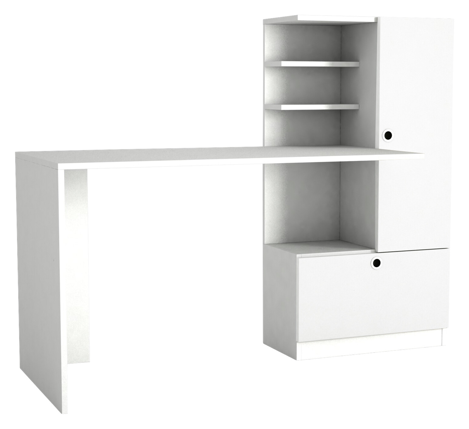 Schreibtisch Merinos weiß B/H/T: ca. 150x120x62 cm