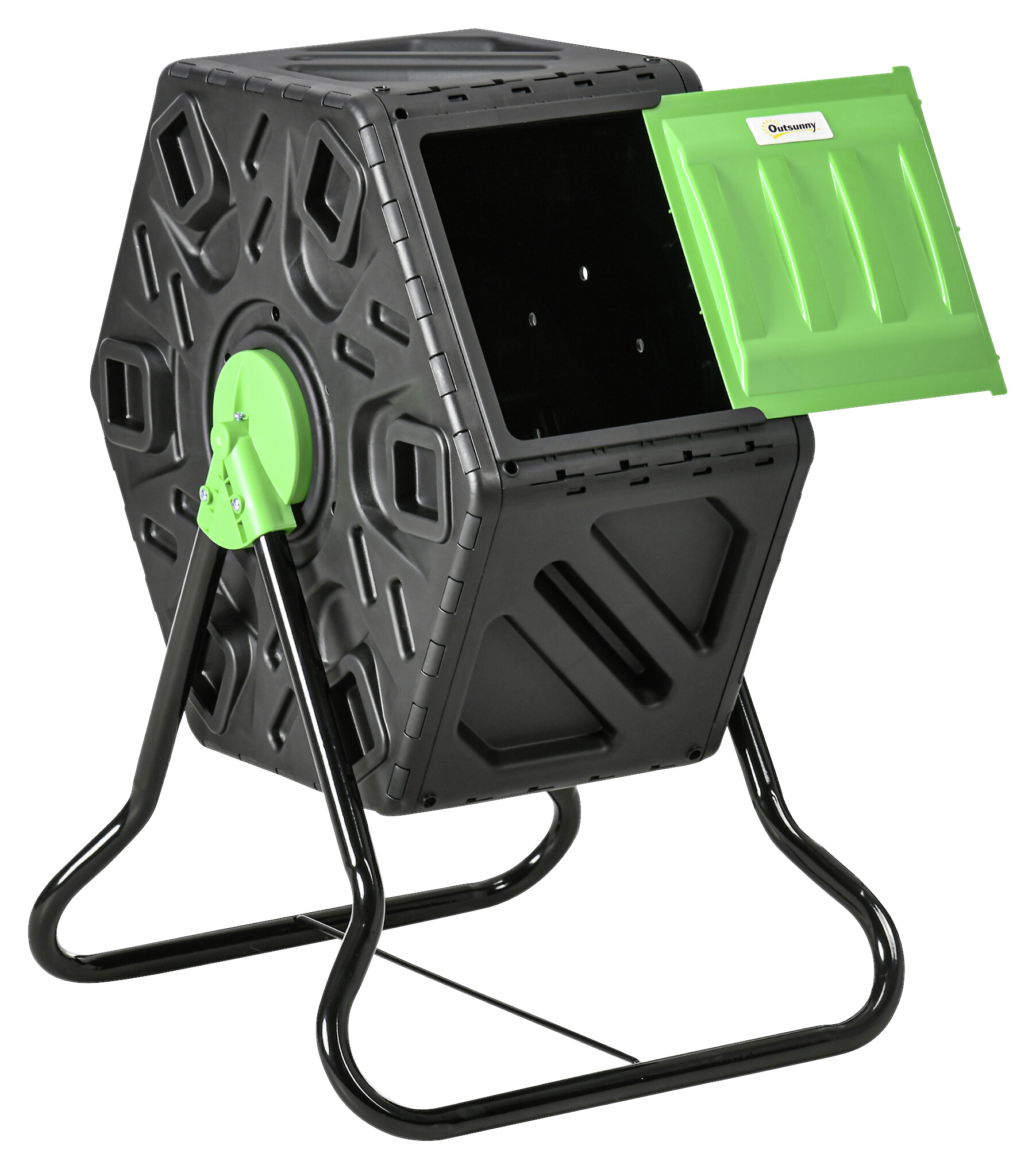 Outsunny Komposter schwarz B/H/L: ca. 49x77x60 cm