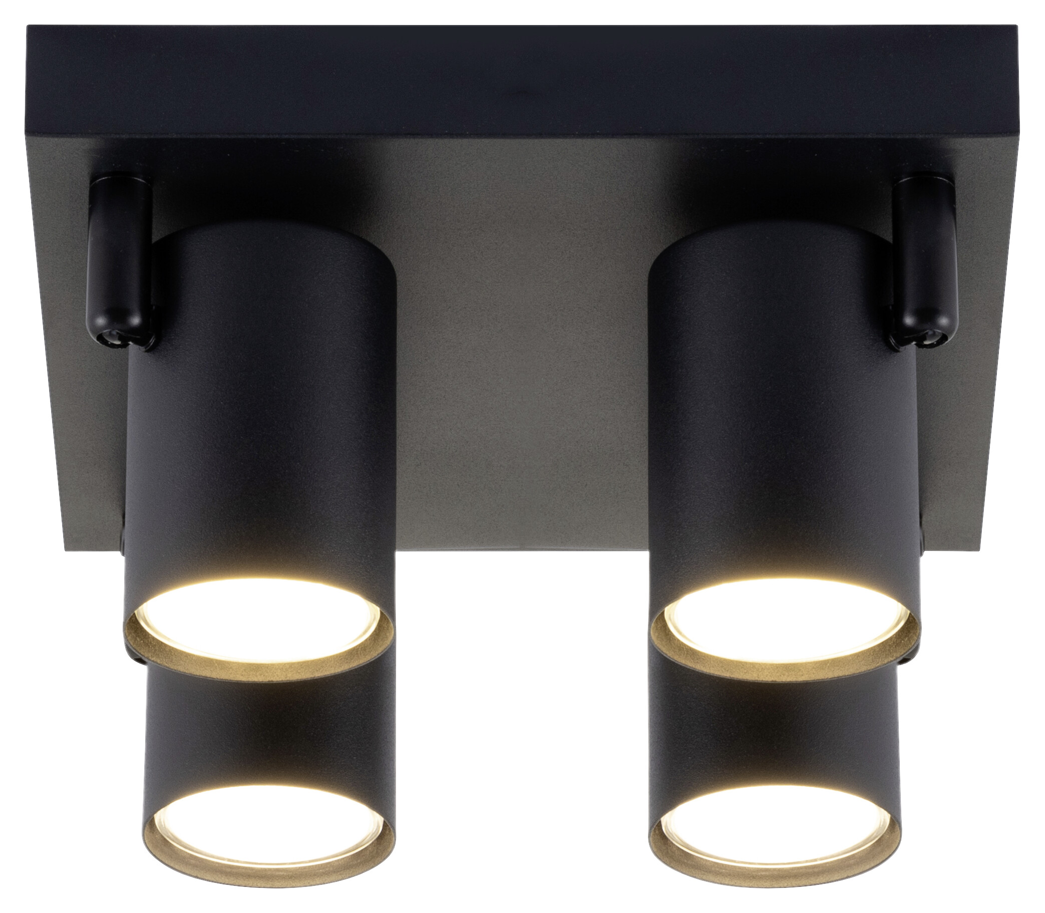 POCOline Spotbalken Thanina schwarz Metall B/H/L: ca. 28x12x28 cm GU10 4 Brennstellen