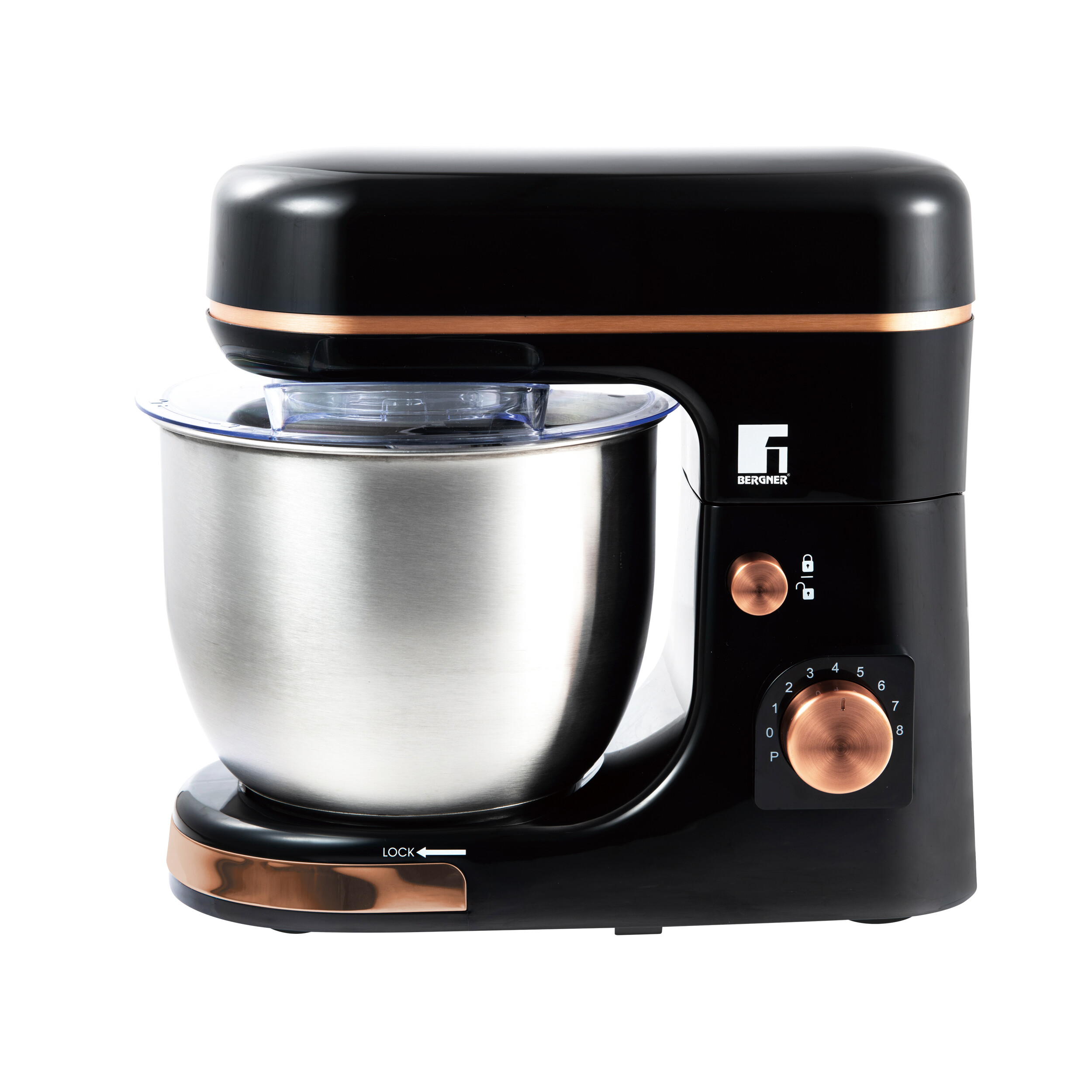 BERGNER Küchenmaschine schwarz silber B/H/L: ca. 23,5x31,8x35 cm