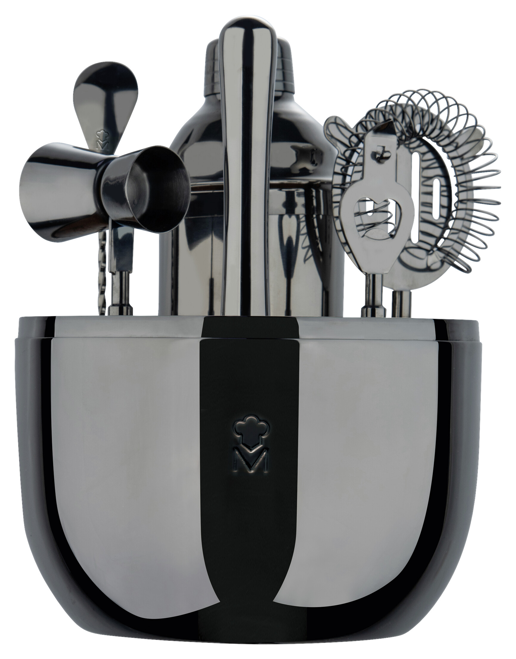 MASTERPRO Cocktail-Set THE DROP schwarz Edelstahl