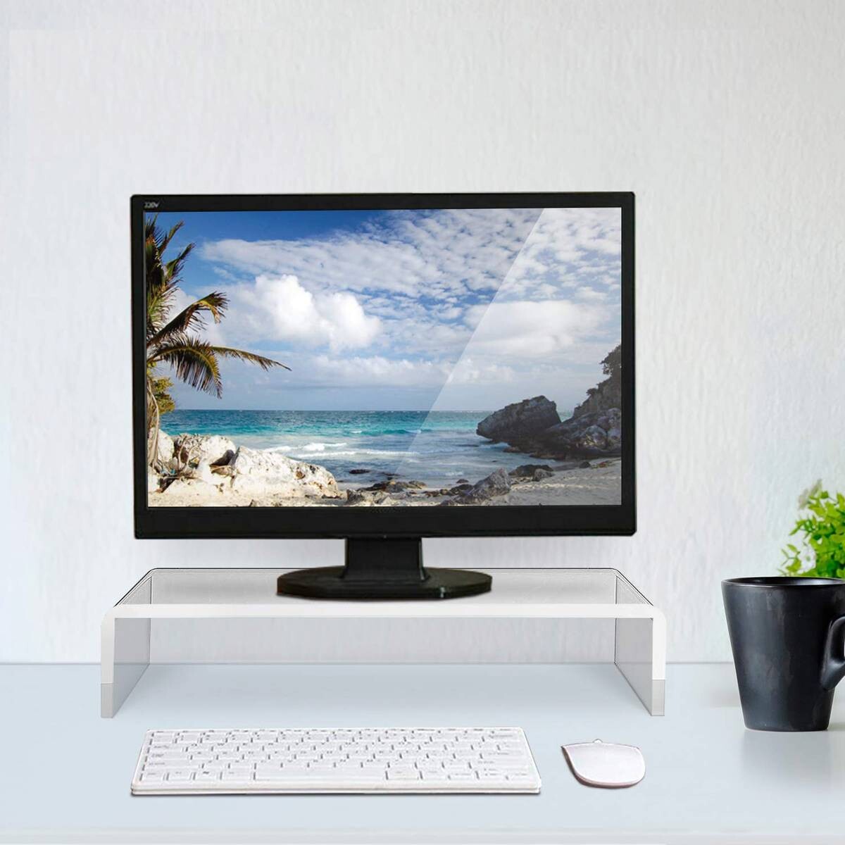 HOMCOM Bildschirmständer MHA2-0075 transparent