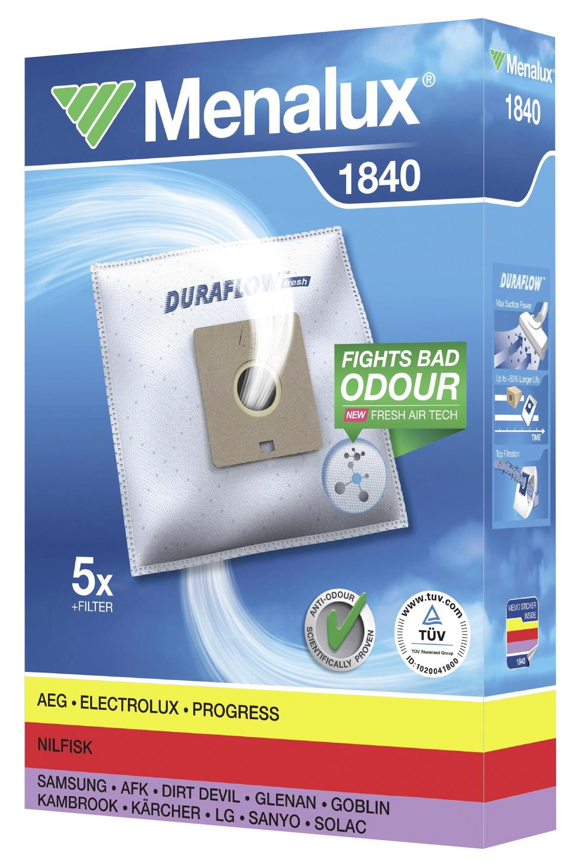 Menalux Staubsaugerbeutel Microfaser