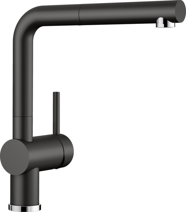 BLANCO Armatur Linus-S HD,526148 schwarz Silgranit B/H/T: ca. 9,9x28,4x21,9 cm