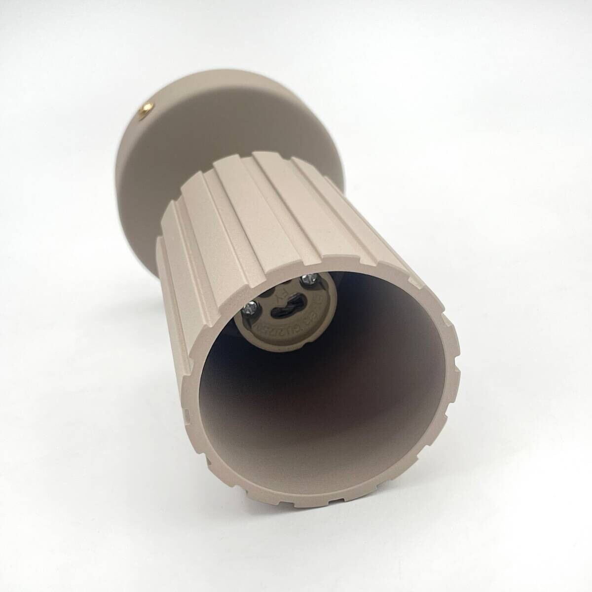 Lamkur Wandleuchte Prisma beige Stahl B/H/L: ca. 8x16x8 cm GU10 1 Brennstellen