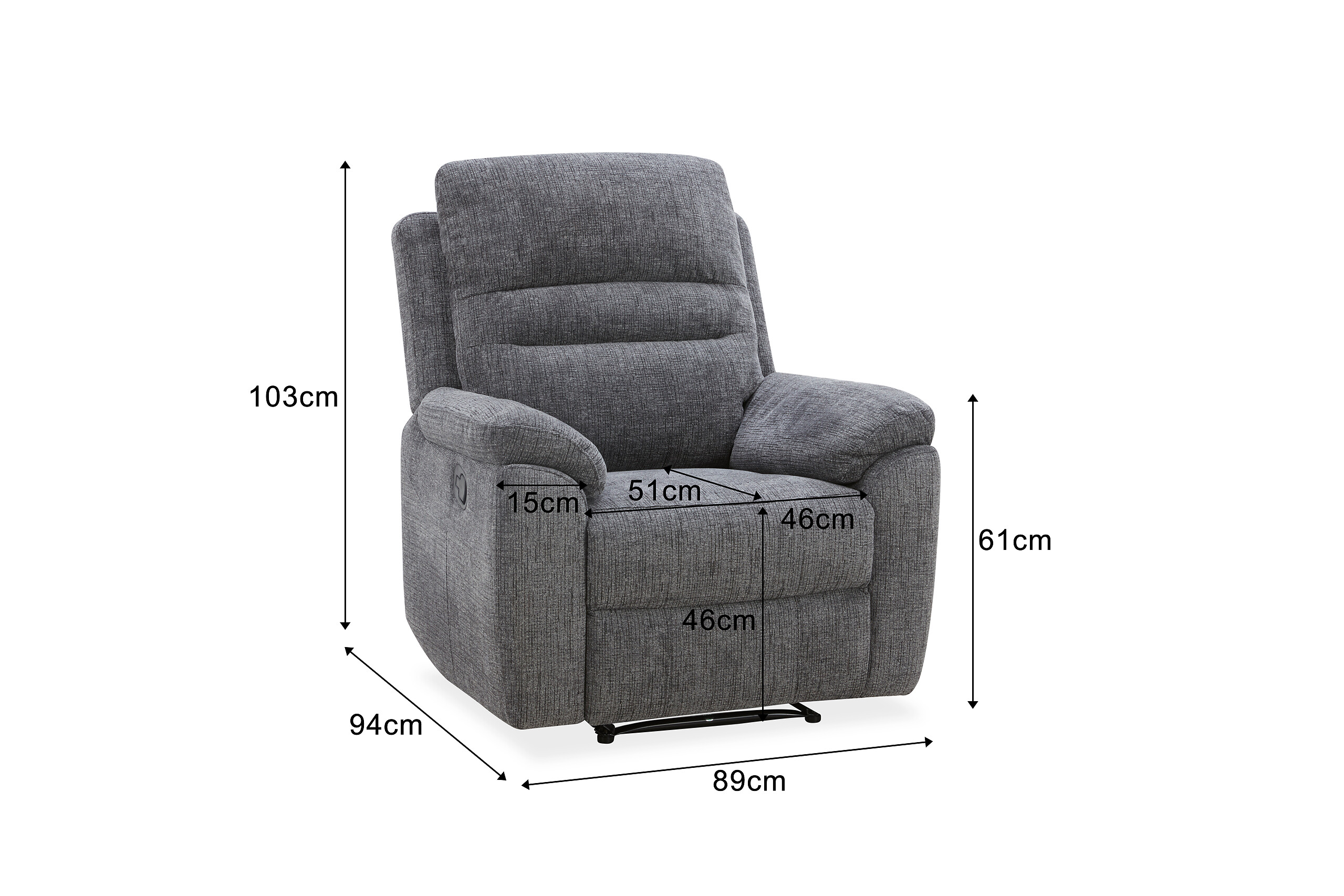 Sofa 3-2-1 KW 2028 dunkelgrau Microfaser