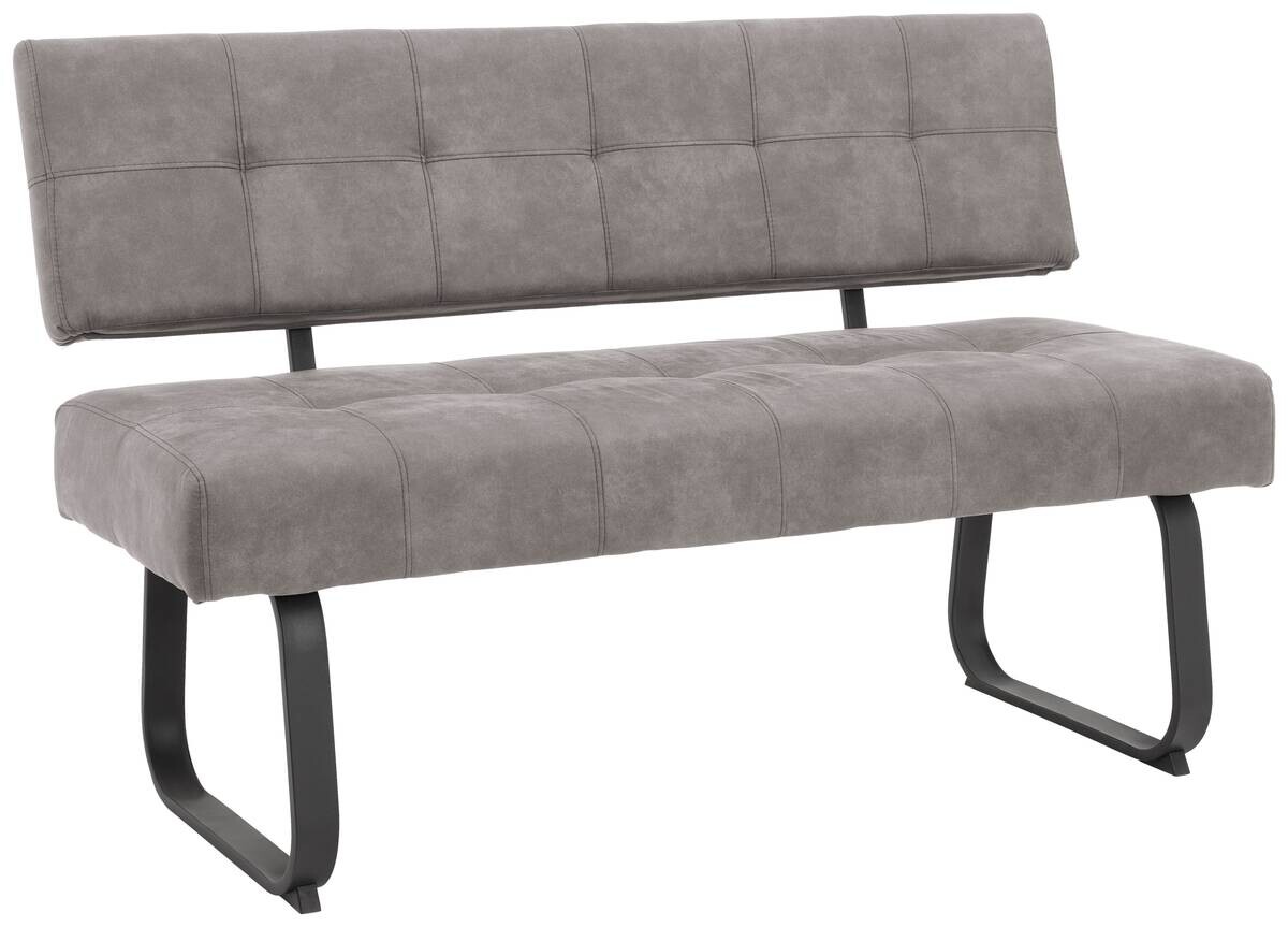 Essgruppe Luise II grau Microfaser B/H/T: ca. 160x76x80 cm