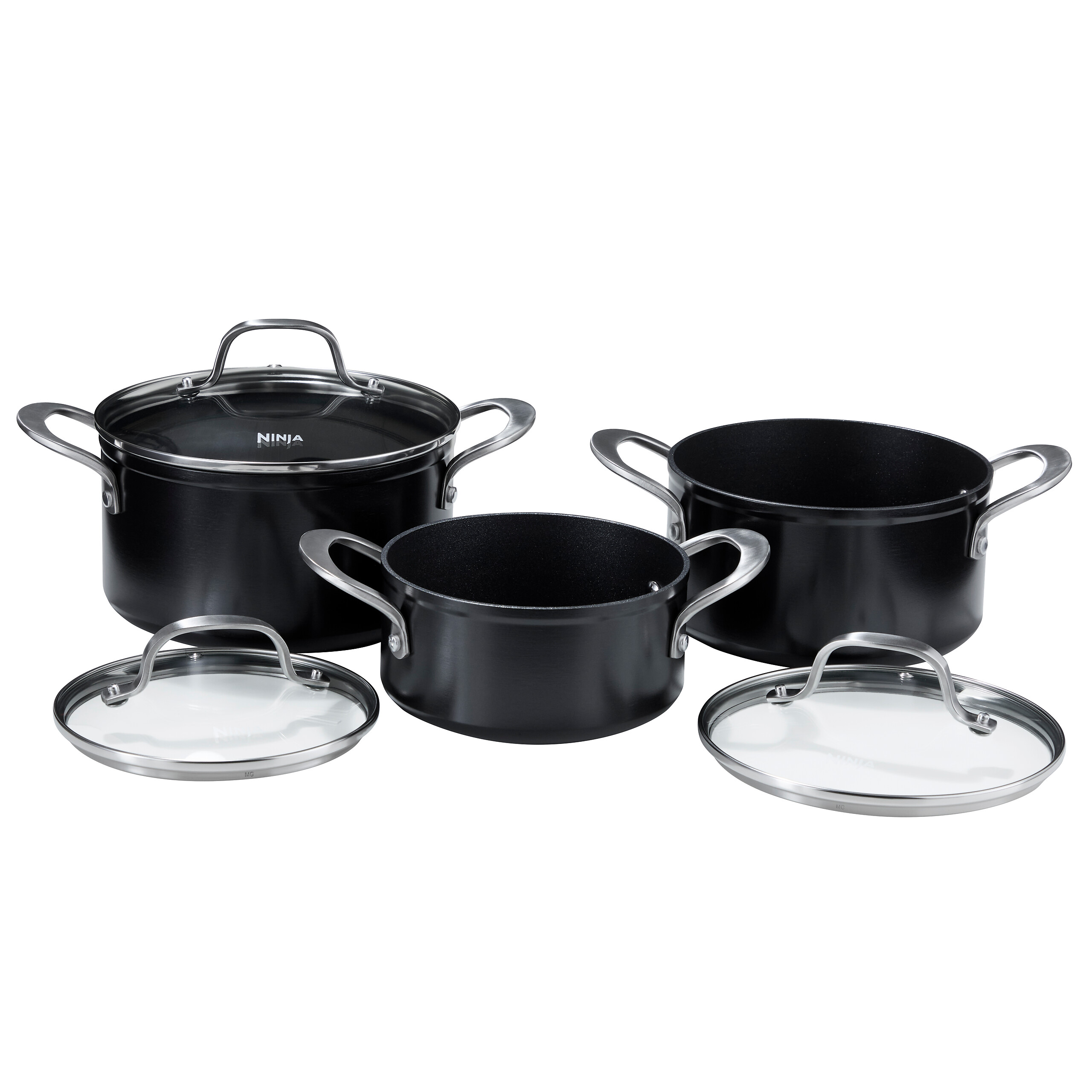 Ninja Topfset ZEROSTICK Essentials C13000DE schwarz Aluminium 3 tlg.