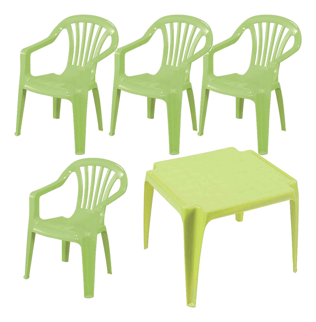 ProGarden Kindermöbel-Set grün Kunststoff B/H/L: ca. 38x53x43 cm