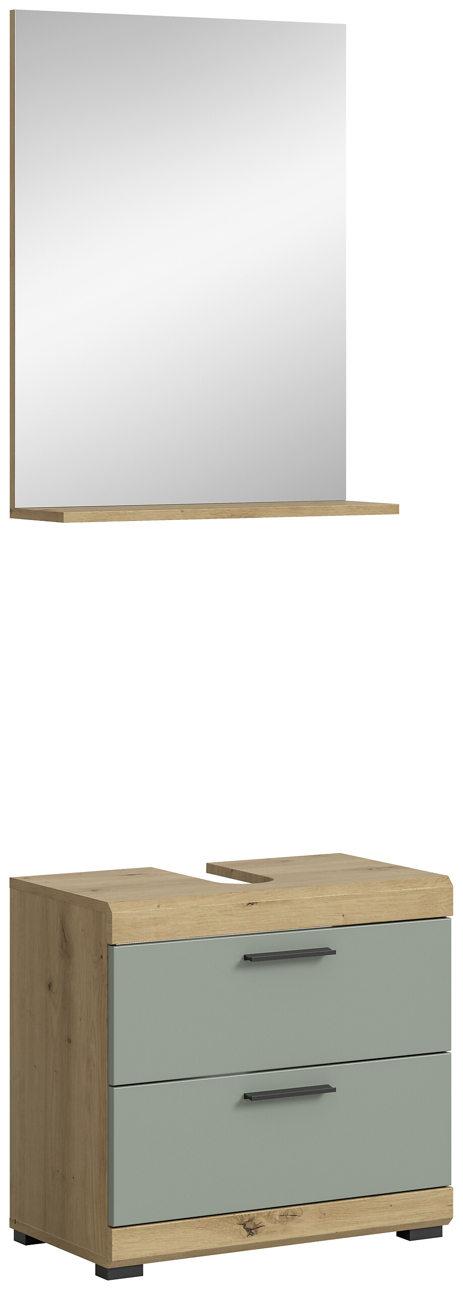 Badezimmer-Set Scout Eiche Artisan Nachbildung salbei Nachbildung B/H/T: ca. 60x191x37 cm Badezimmer-Set Scout Eiche Artisan Nachbildung salbei Nachbildung B/H/T: ca. 60x191x37 cm