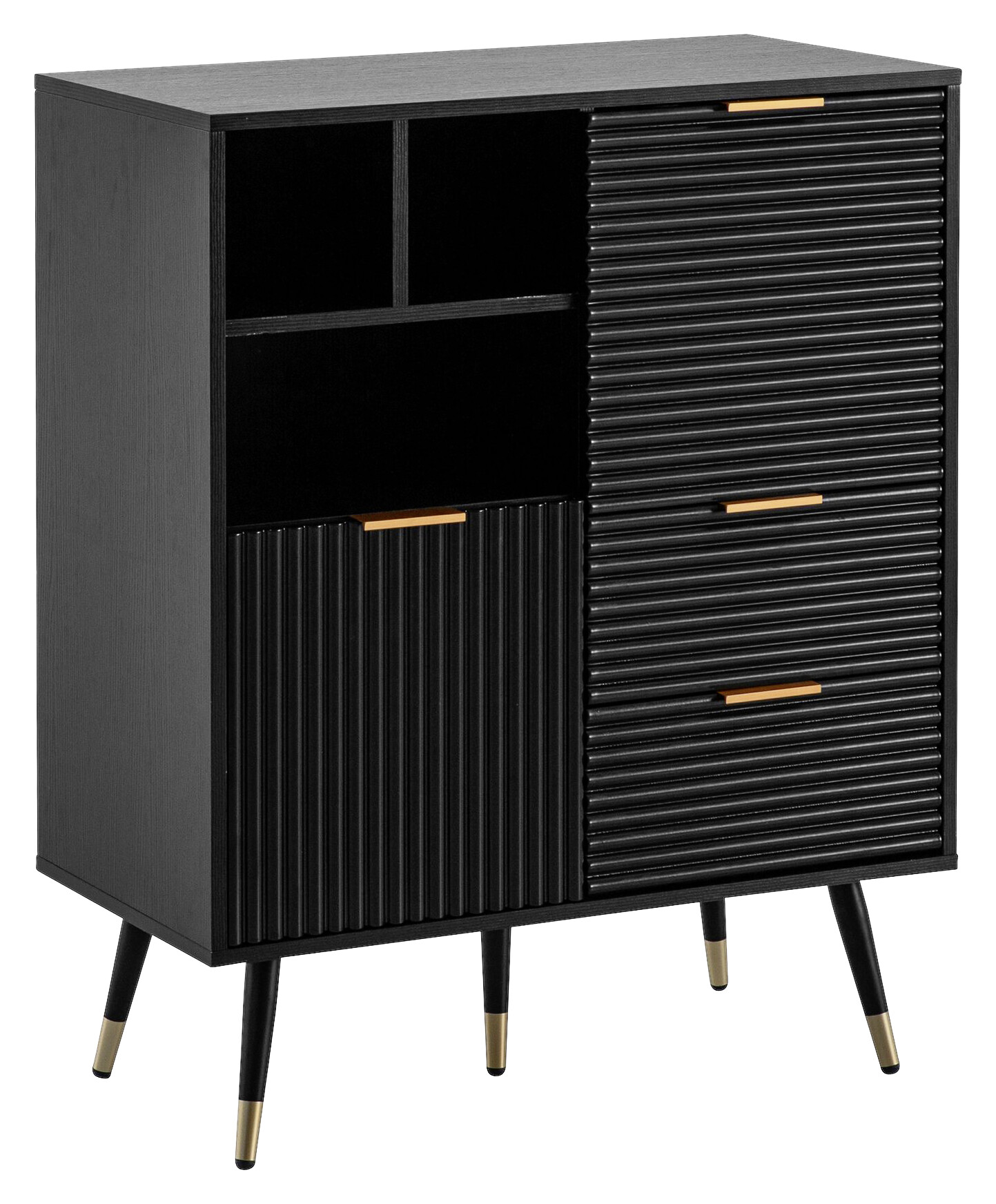 Sideboard schwarz B/H/T: ca. 77x97x40 cm