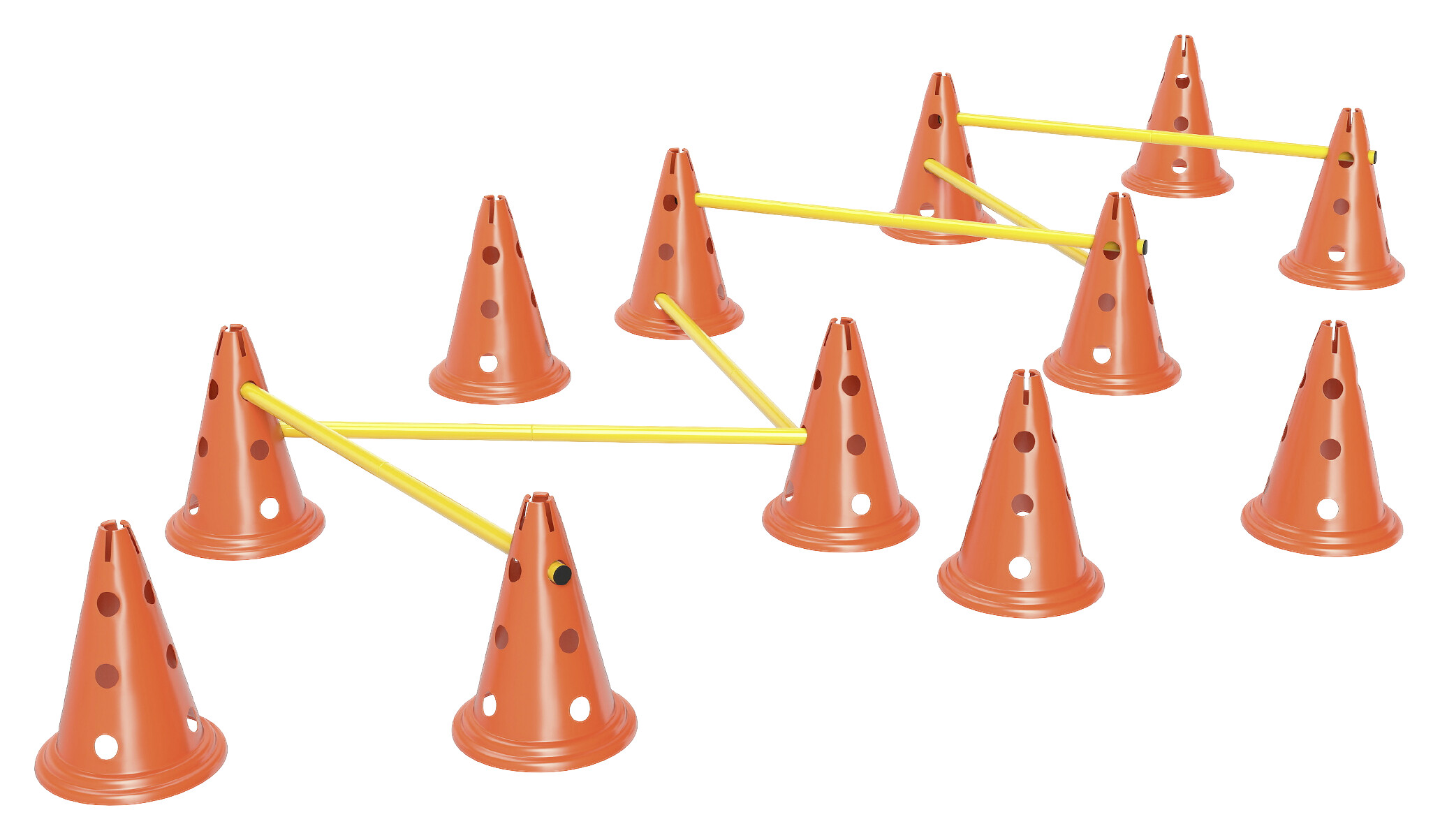 PawHut Hund Agility Set orange Kunststoff B/H/L: ca. 22,5x30x80 cm