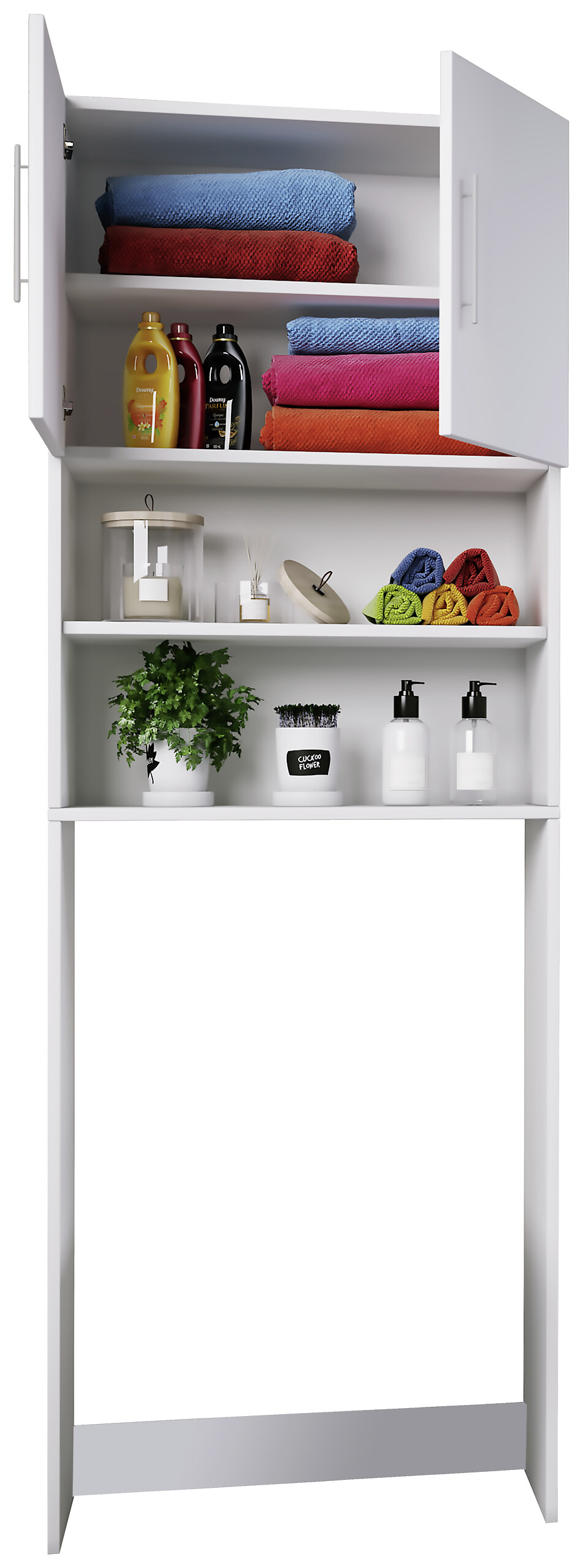 Überbauschrank Jutas weiß B/H/T: ca. 64x190x25 cm