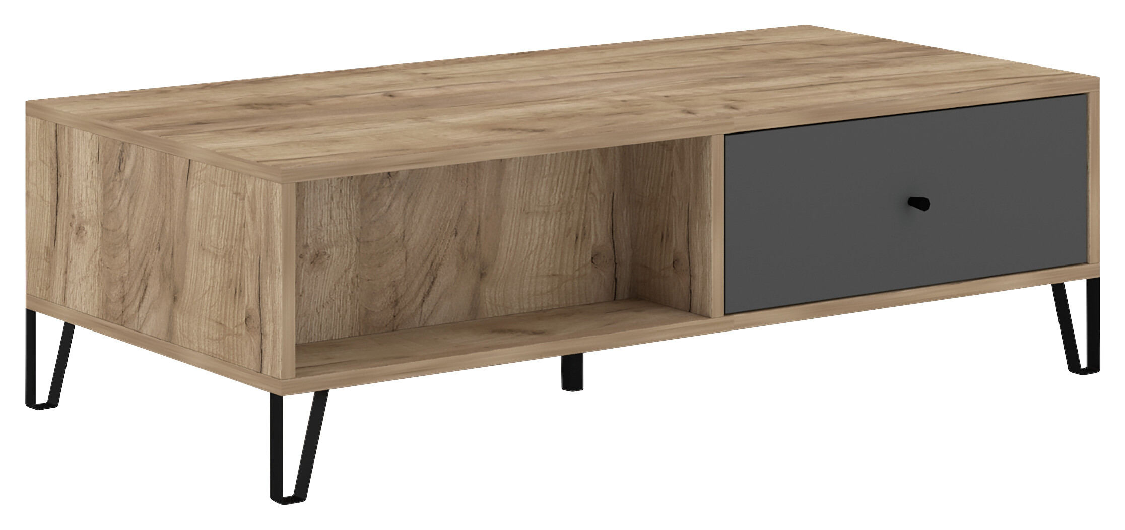 WIPMEB Couchtisch BILBAO Eiche Tabak anthrazit B/H/T: ca. 120x37x60 cm WIPMEB Couchtisch BILBAO Eiche Tabak anthrazit B/H/T: ca. 120x37x60 cm