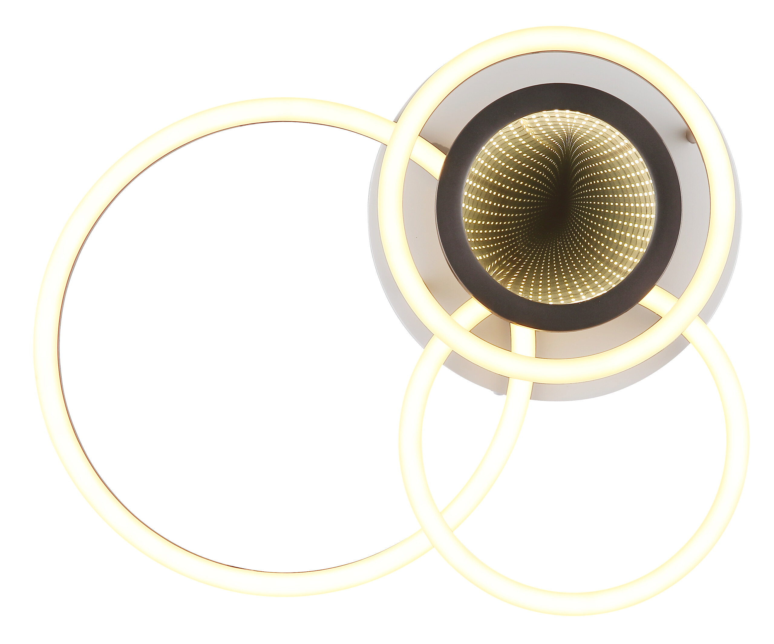 GLOBO Deckenleuchte weiß kaffee mattschwarz Kunststoff Metall B/H/L: ca. 39x10x49 cm 1 Brennstellen