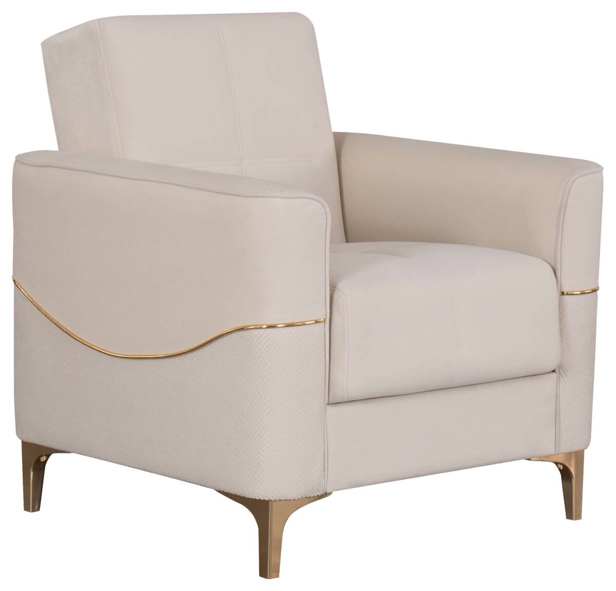 Sofa 3-2-1 Salda beige Microfaser