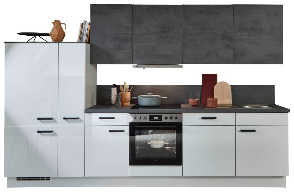 nobilia Küchenblock Flash Alpinweiß B/H/T: ca. 320x214,7x60 cm