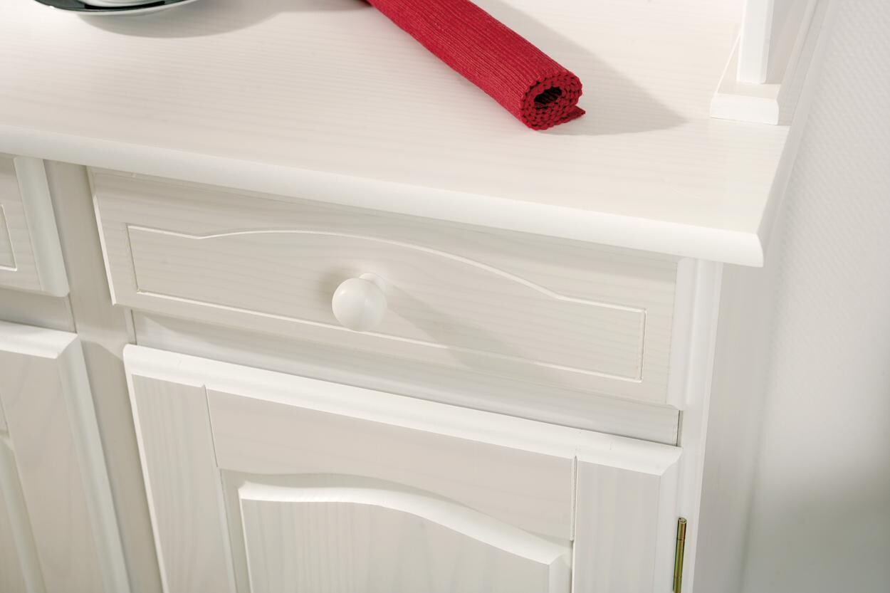 Vitrine Valencia weiß lackiert Kiefer B/H/T: ca. 88x198x43 cm