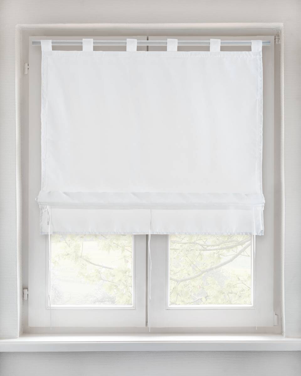 POCOline Bändchenrollo Nouveau weiß B/L: ca. 100x140 cm