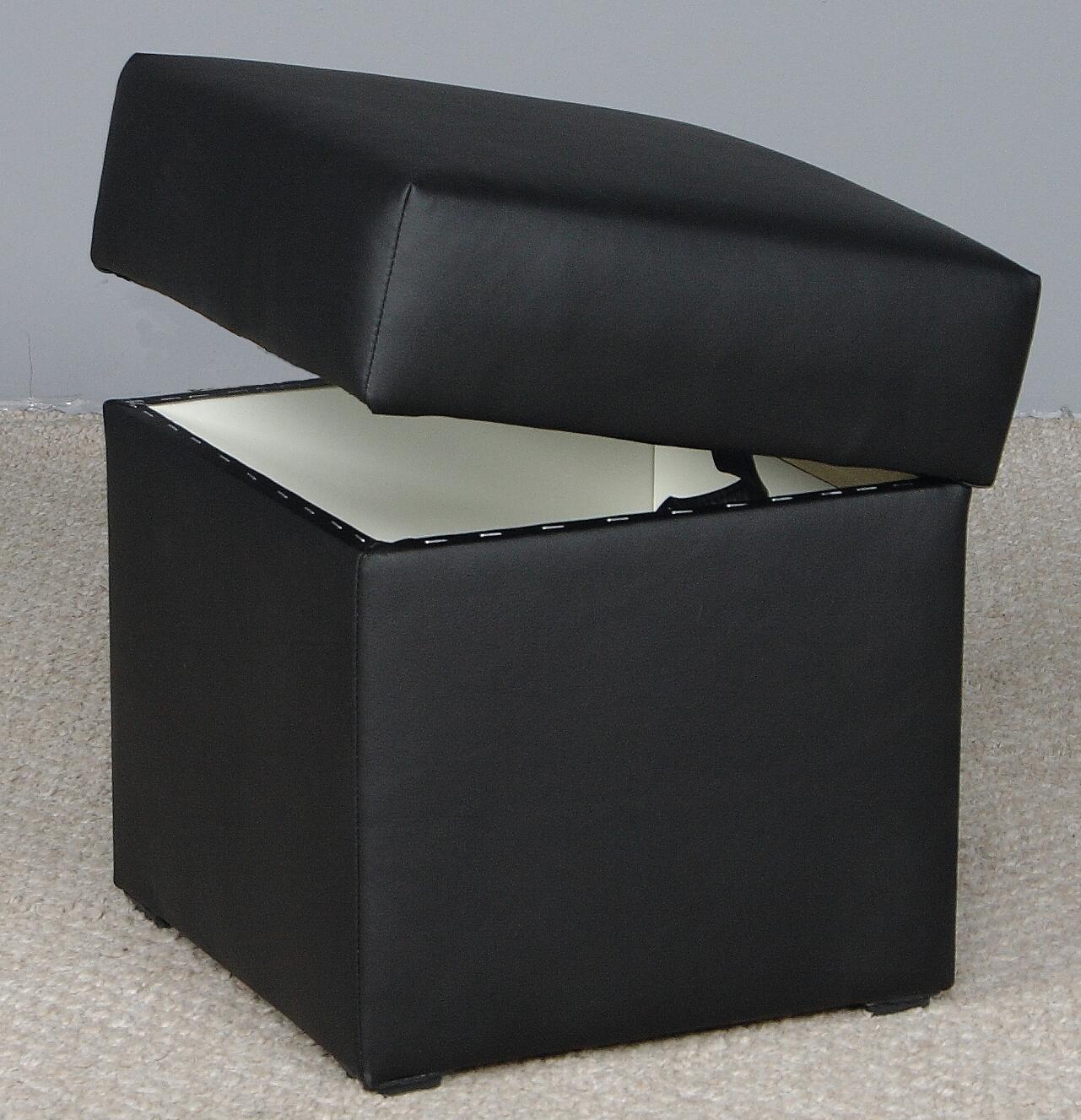 Hocker Anca schwarz B/H/T: ca. 41x43x42 cm