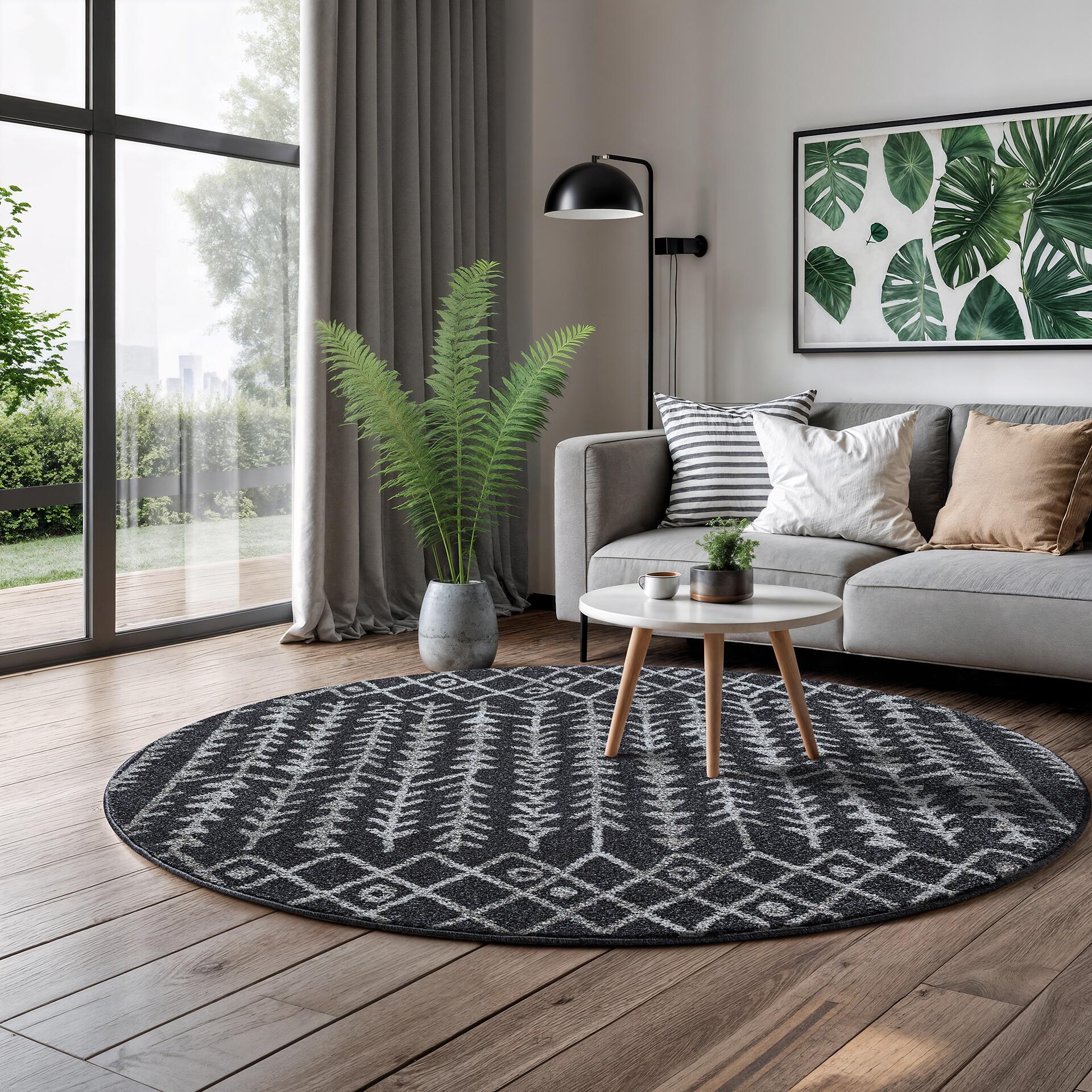 Sanat Teppich schwarz B/L: ca. 150x150 cm Sanat Teppich schwarz B/L: ca. 150x150 cm