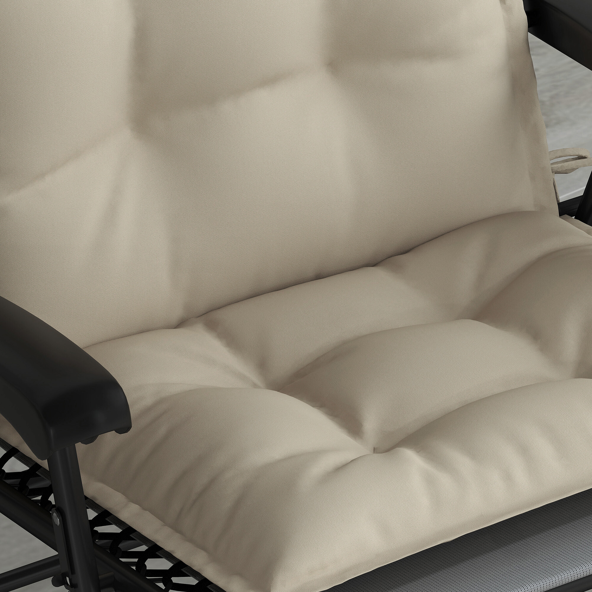 Outsunny Liegenauflage 2er Set beige Polyester B/H/L: ca. 50x5x116 cm