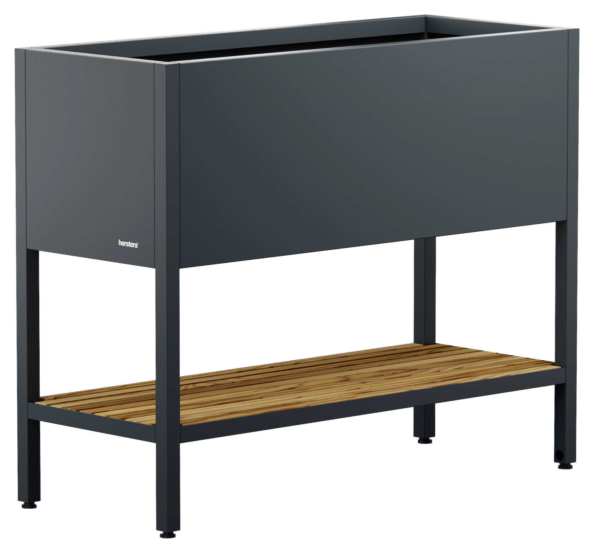 Herstera Garden Hochbeet Deco anthrazit Stahl B/H/L: ca. 100x80x40 cm