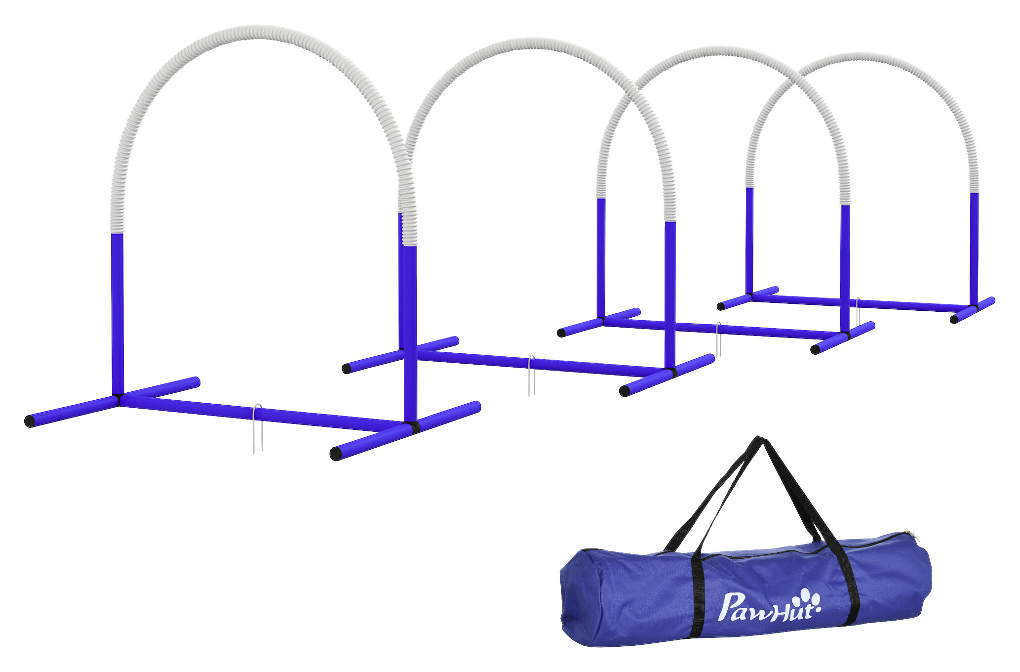 PawHut Hunde-Agility-Set blau Kunststoff B/H/L: ca. 64x95x88 cm