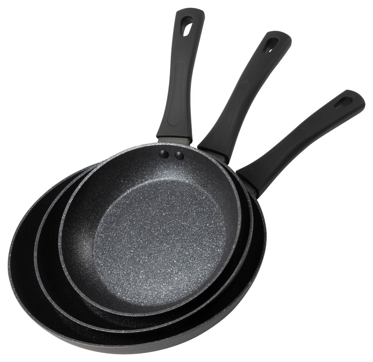 SAN IGNACIO Pfannenset WILLOW schwarz Aluminium 3 tlg.