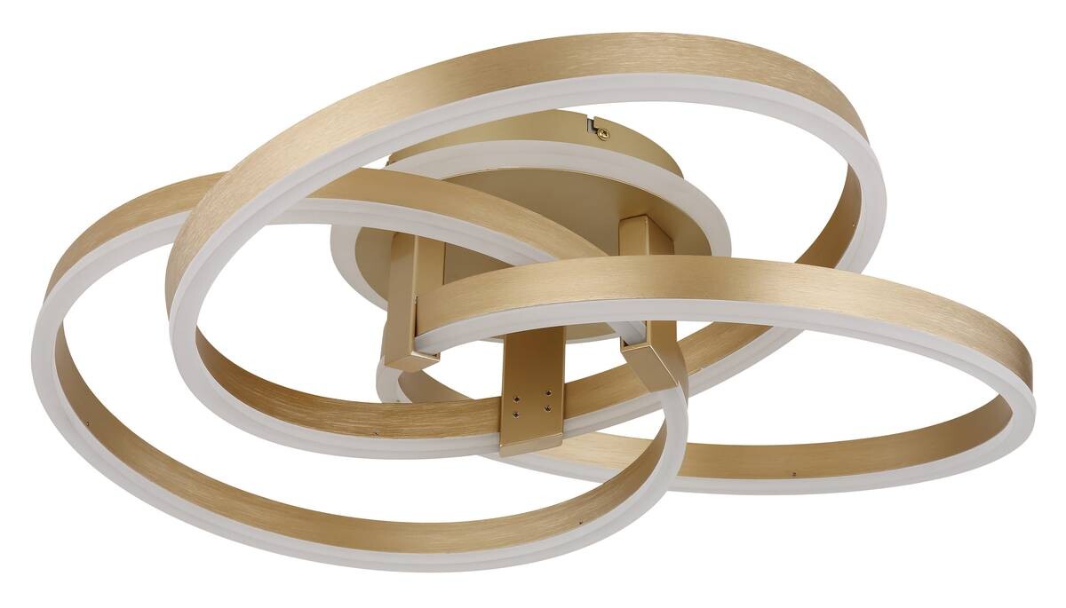 GLOBO Deckenleuchte gold Acryl Aluminium Metall B/H/T: ca. 57,5x20x60 cm 1 Brennstellen