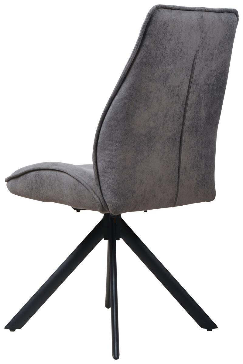 Drehstuhl Albany grau Microfaser B/H/T: ca. 47x95x62 cm