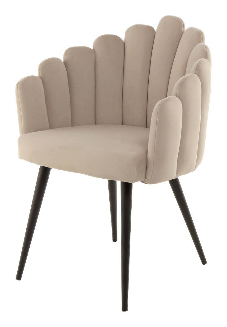 Stuhl Jeane 600 beige Microfaser B/H/T: ca. 61x85x58 cm