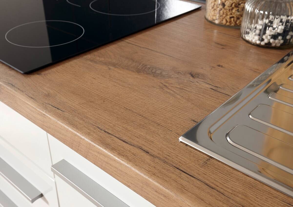 Respekta Inselküche Gabriel weiß Hochglanz B/H/T: ca. 290x200x60 cm