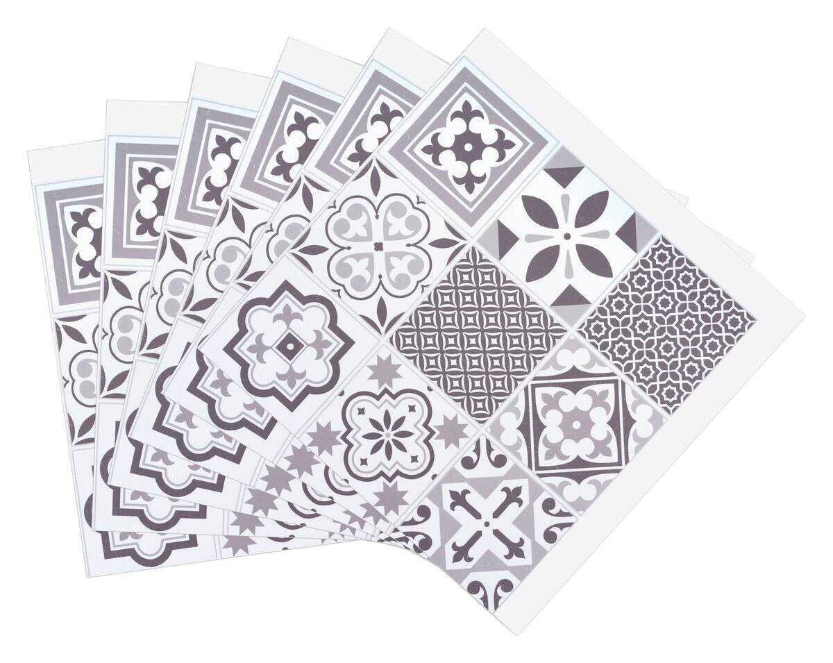 d-c-fix Wandfliese selbstklebend grau B/L: ca. 30,5x30,5 cm