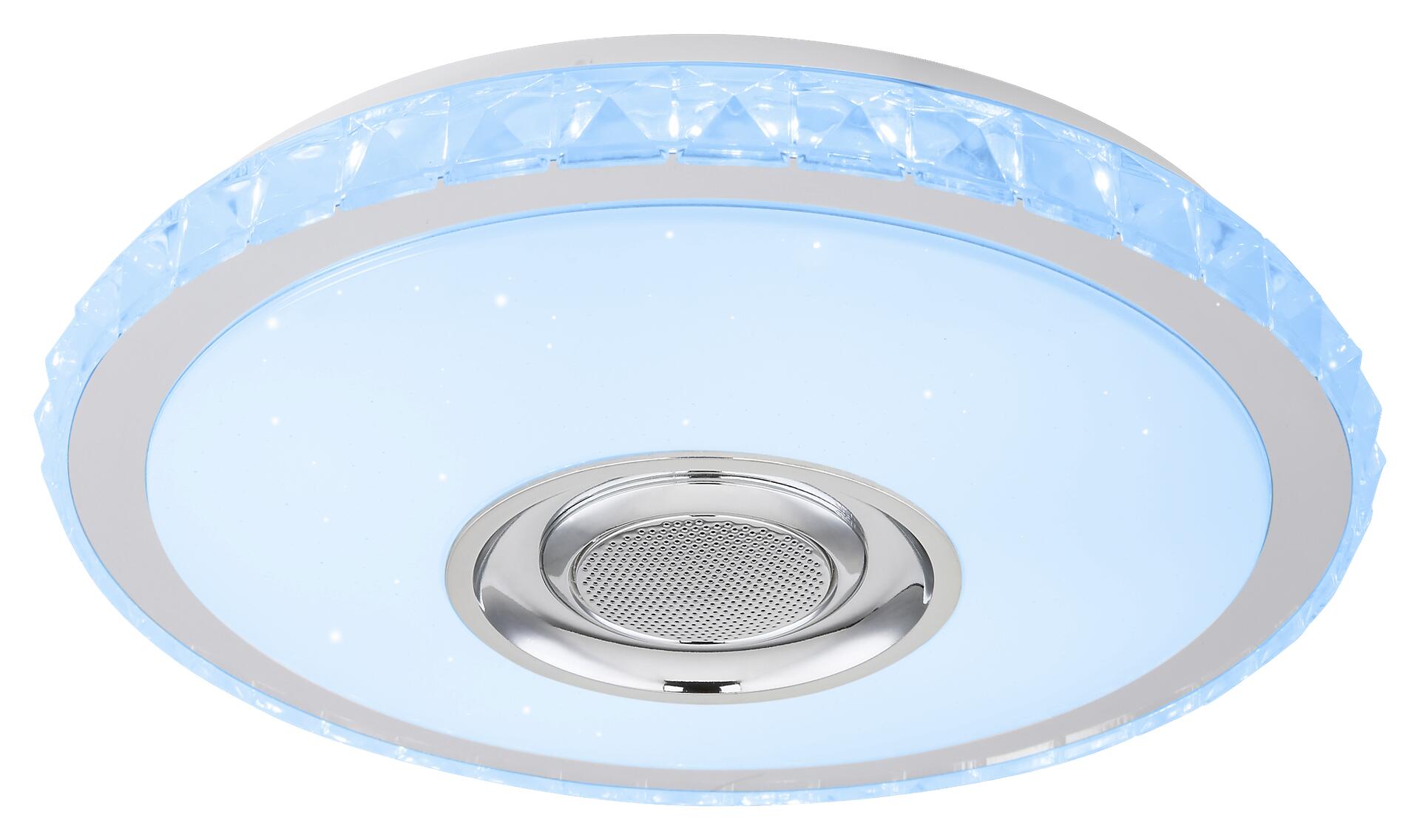 POCOline Deckenleuchte Sonido weiß Chrom Kunststoff Metall H/D: ca. 8x41 cm