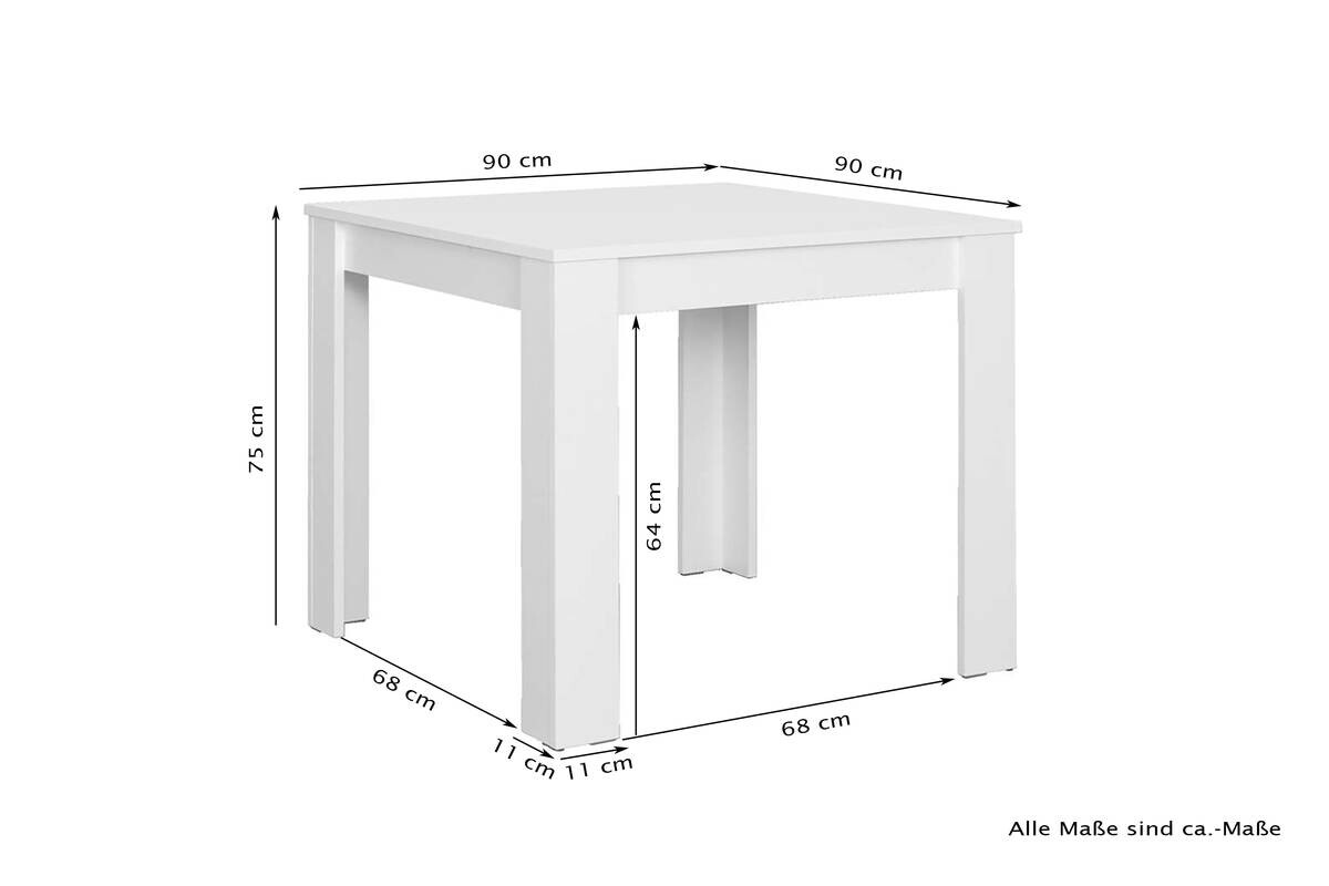 Esstisch NEPAL Eiche Sonoma Nachbildung B/H/T: ca. 90x75x90 cm